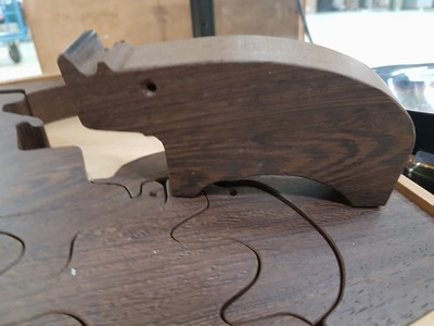 27048545c - Enzo Mari, Designspielzeug, Puzzle, 16 Animali, Selecta Spielzeug, Holz, Danese Milano, ...