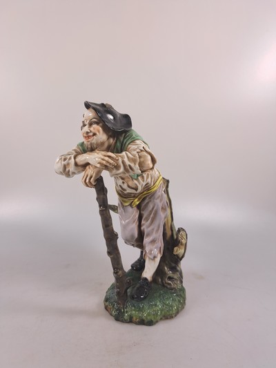27048556a - Skulptur eines Bettlers, ´Der Landstreicher´, Passau aus Höchster Originalform, um 1925, ...