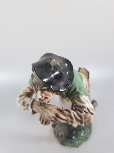 27048556c - Skulptur eines Bettlers, ´Der Landstreicher´, Passau aus Höchster Originalform, um 1925, ...