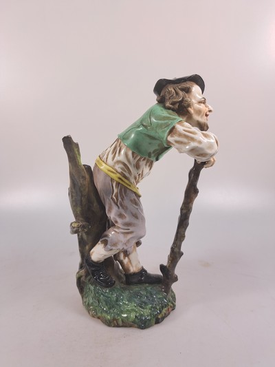 27048556j - Skulptur eines Bettlers, ´Der Landstreicher´, Passau aus Höchster Originalform, um 1925, ...