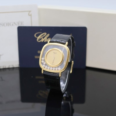 Image CHOPARD Damenarmbanduhr Happy diamonds in GG 750/000 Referenz 21/2884, quarz, beids. ...