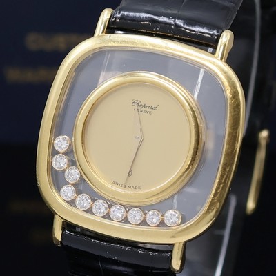 27048567b - CHOPARD Damenarmbanduhr Happy diamonds in GG 750/000 Referenz 21/2884, quarz, beids. ...