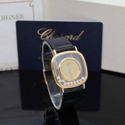 27048567c - CHOPARD Damenarmbanduhr Happy diamonds in GG 750/000 Referenz 21/2884, quarz, beids. ...
