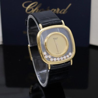 27048567d - CHOPARD Damenarmbanduhr Happy diamonds in GG 750/000 Referenz 21/2884, quarz, beids. ...