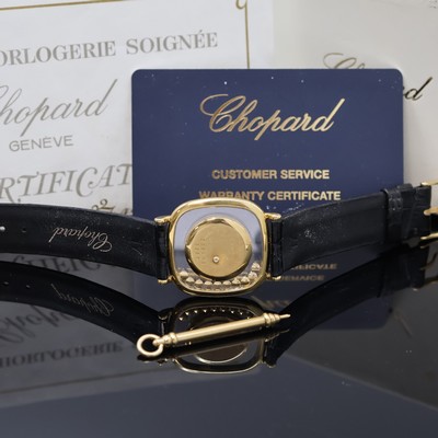 27048567f - CHOPARD Damenarmbanduhr Happy diamonds in GG 750/000 Referenz 21/2884, quarz, beids. ...