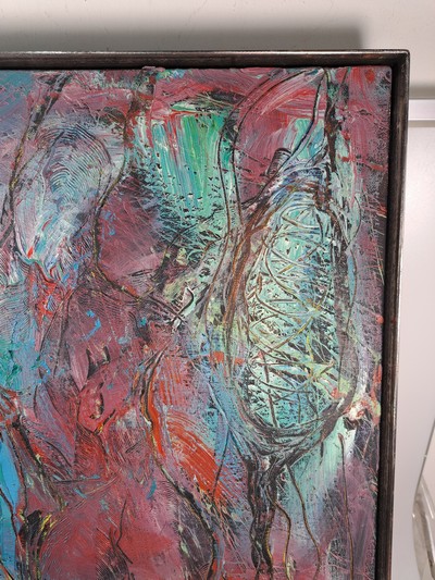 27048571d - Dietmar Brixy, born 1961 Mannheim, abstract composition, oil/canvas, signed lower right ...