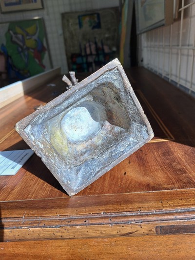 27048580l - Lakshmi Narashima, hinduistischer Gott Vishnu mit seiner Gemahlin Lakshmi, Indien, 20. ...