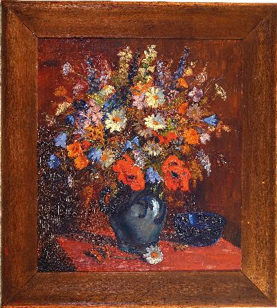 27048585k - Herman Herterich, geb. 1874 Frankfurt/M., Schüler Hasselhorsts, Blumenstillleben in ...