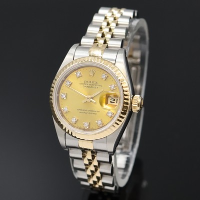 27048592a - ROLEX Oyster Perpetual Datejust Damenarmbanduhr in Stahl/Gold Referenz 69173, ...