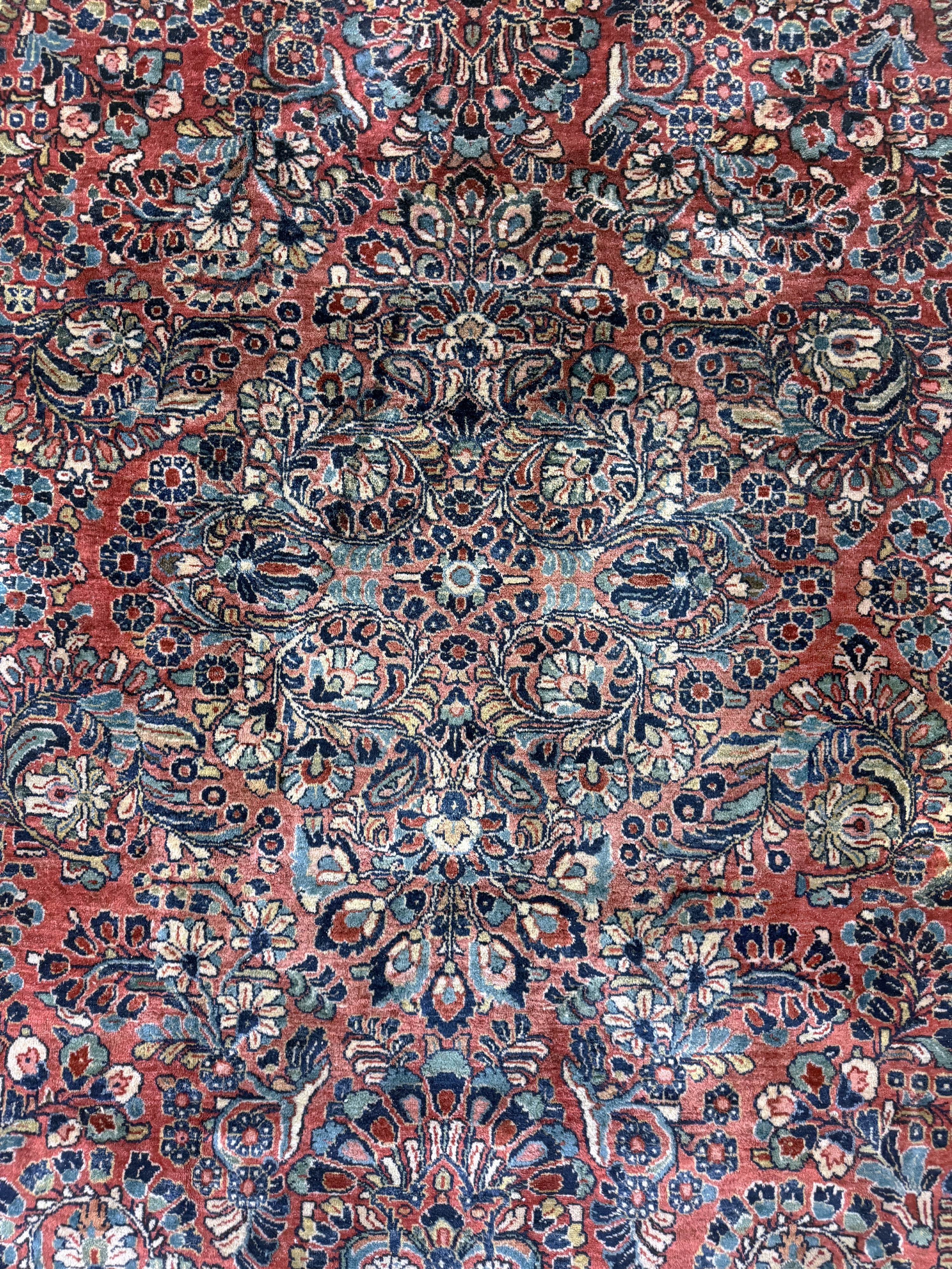 Detail c: US Re-Import Sarogh, Persien, Anfang 20.Jhd., Wolle auf Baumwolle, ca. 295 x 245 cm, EHZ: 2, reinigungsbedürftig