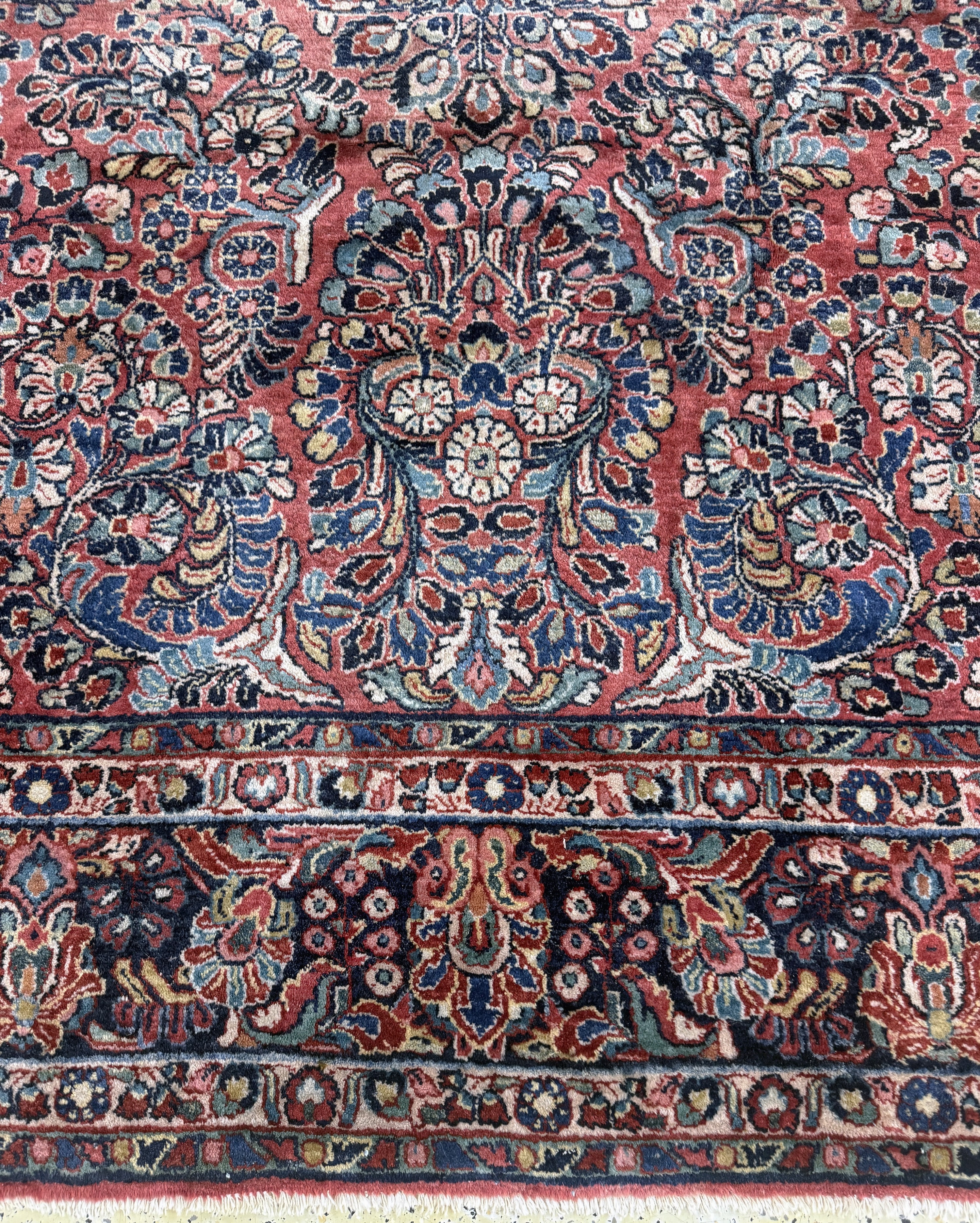 Detail f: US Re-Import Sarogh, Persien, Anfang 20.Jhd., Wolle auf Baumwolle, ca. 295 x 245 cm, EHZ: 2, reinigungsbedürftig