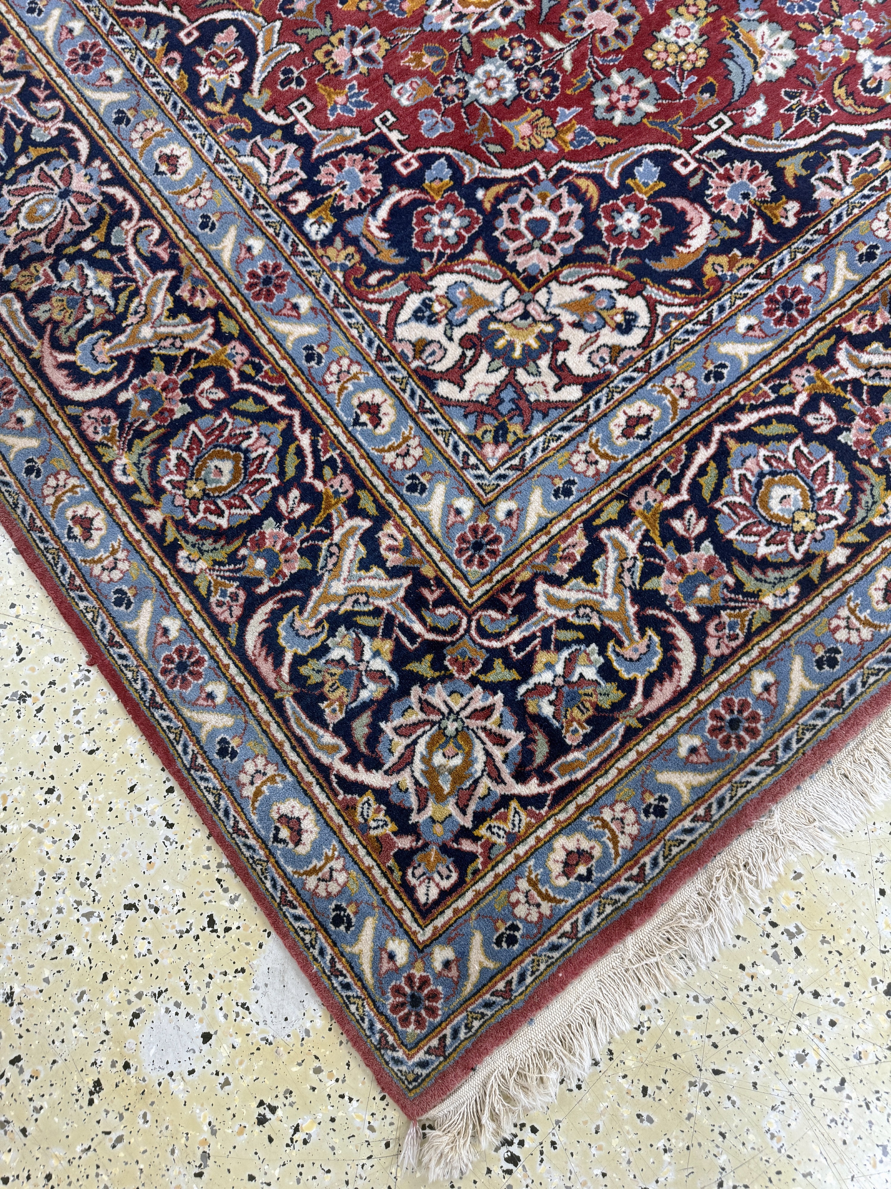 Detail e: Keschan, Persien, Ende 20.Jhd., Wolle auf Baumwolle, ca. 300 x 210 cm, EHZ: 2