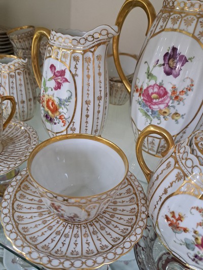 27049046d - Kaffeeservice für 12 Personen, Württemberg Porzellan, um 1920-30, Porzellan, reiche ...