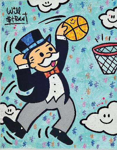 27049072k - Will Street, geb. 1979, Air Monopoly, Gouache auf Papier, links oben und verso signiert, ...