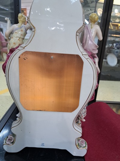 27049073k - Große Porzellanpendule mit Sockel Müller & Co., Volkstedt, Mitte 20. Jh., fünf ...