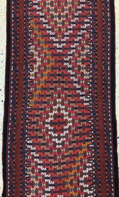 27049083d - ´Zeltband´antik, Turkmenistan, um 1900, Wolle auf Wolle, ca. 1660 x 53 cm, EHZ: 2-3 ...