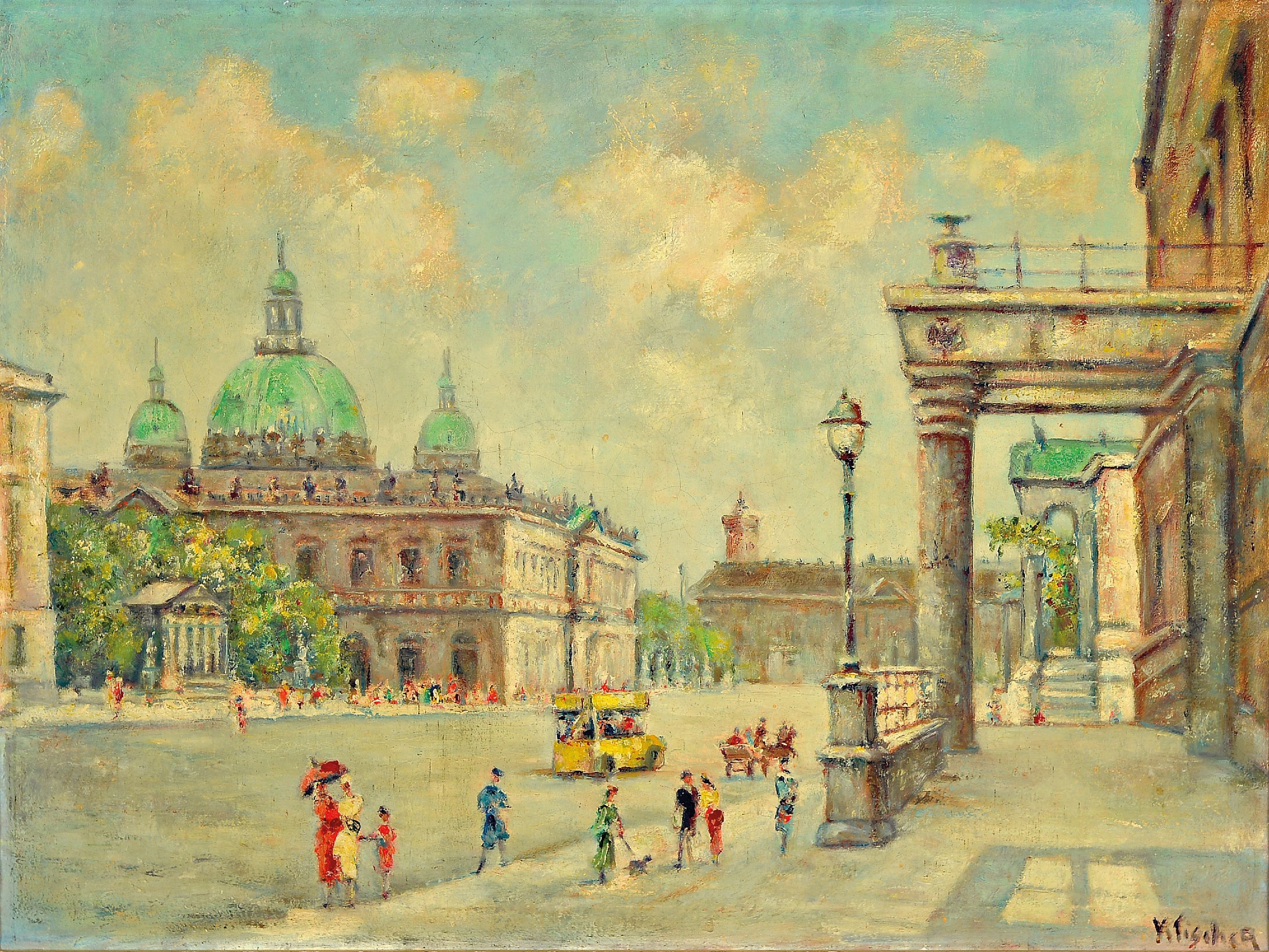 Image 27049129 - K. Fischer, Maler der 1. Hälfte des 20. Jh., Motiv aus Berlin, Öl/Lwd, rechts unten ...