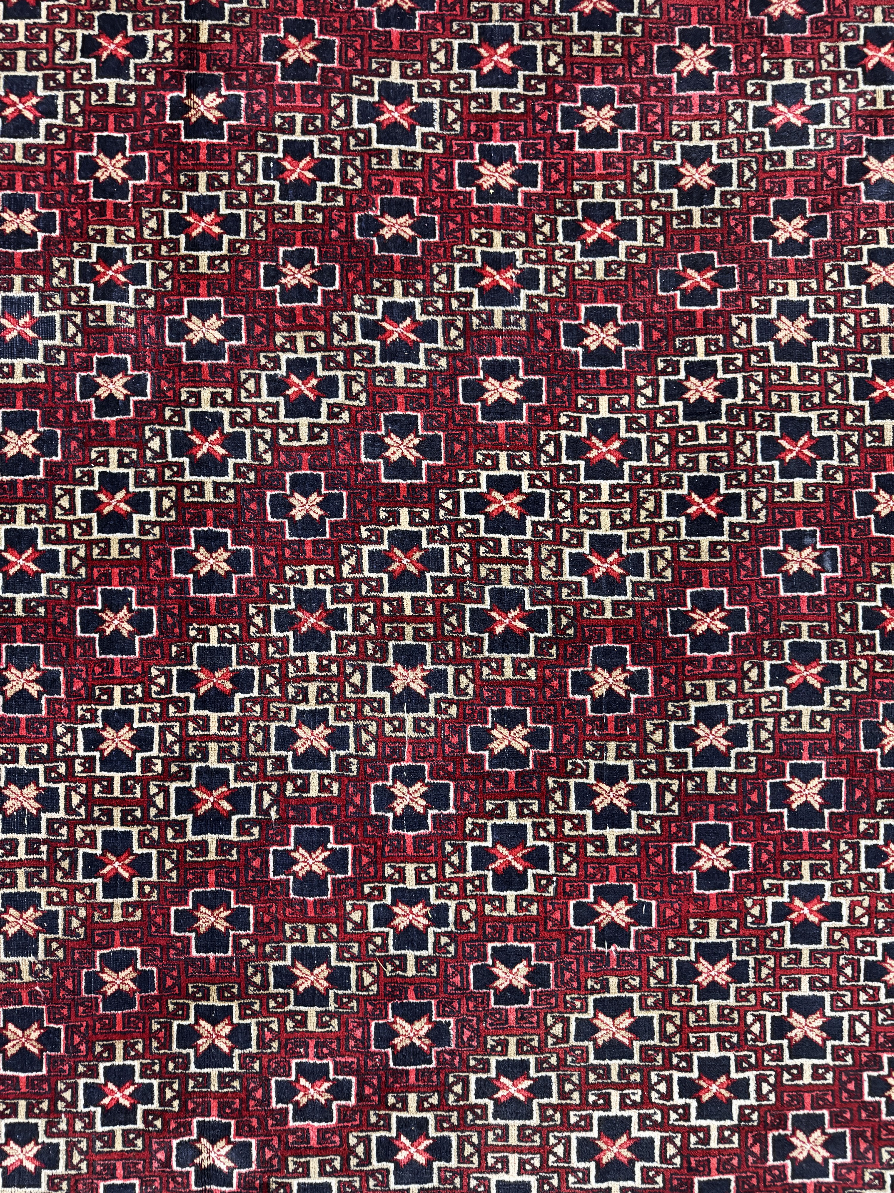 Detail c: Dolatabad, Afghanistan, Mitte 20.Jhd, Wolleauf Wolle, ca. 348 x 250 cm, EHZ: 2