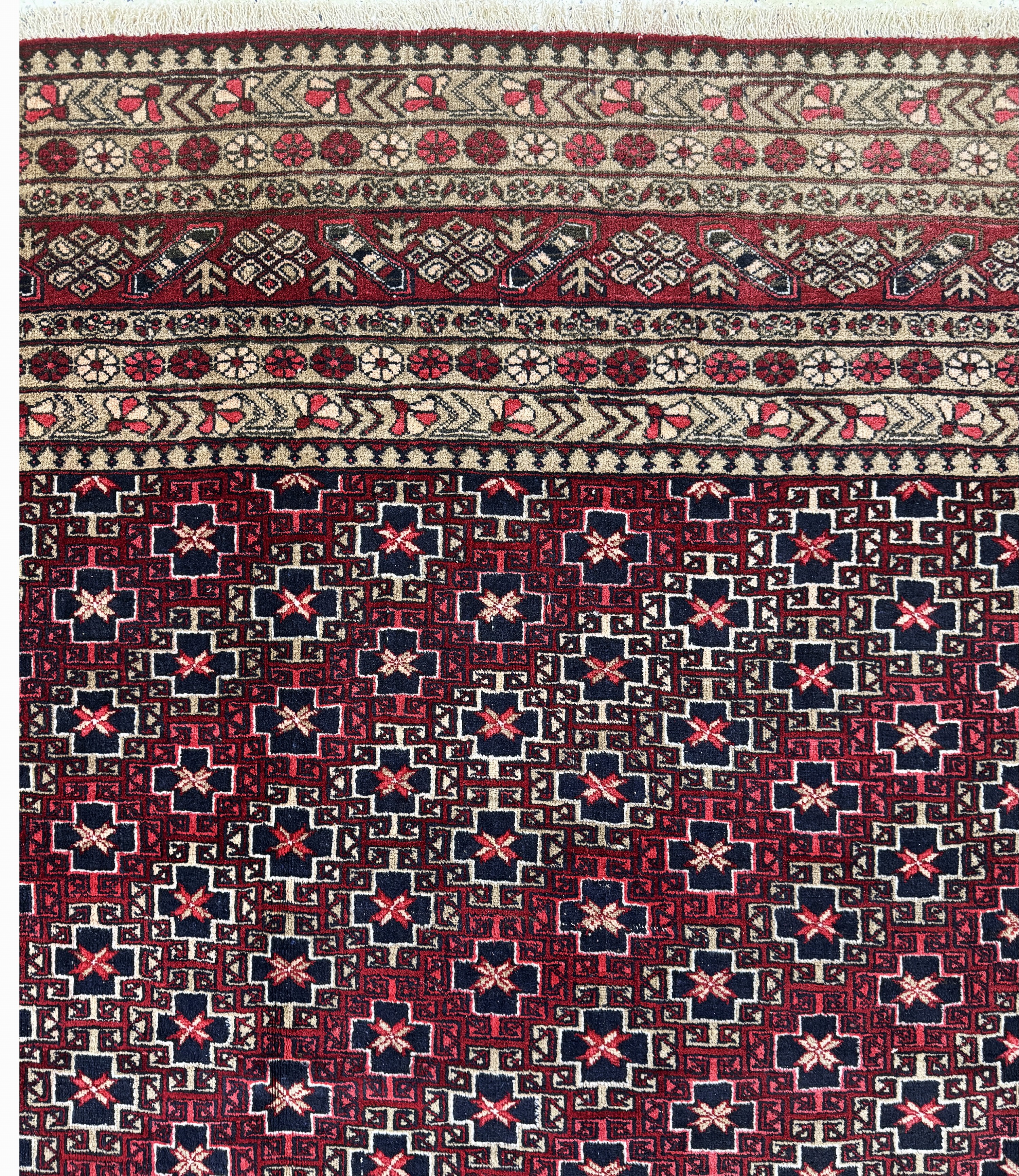Detail e: Dolatabad, Afghanistan, Mitte 20.Jhd, Wolleauf Wolle, ca. 348 x 250 cm, EHZ: 2