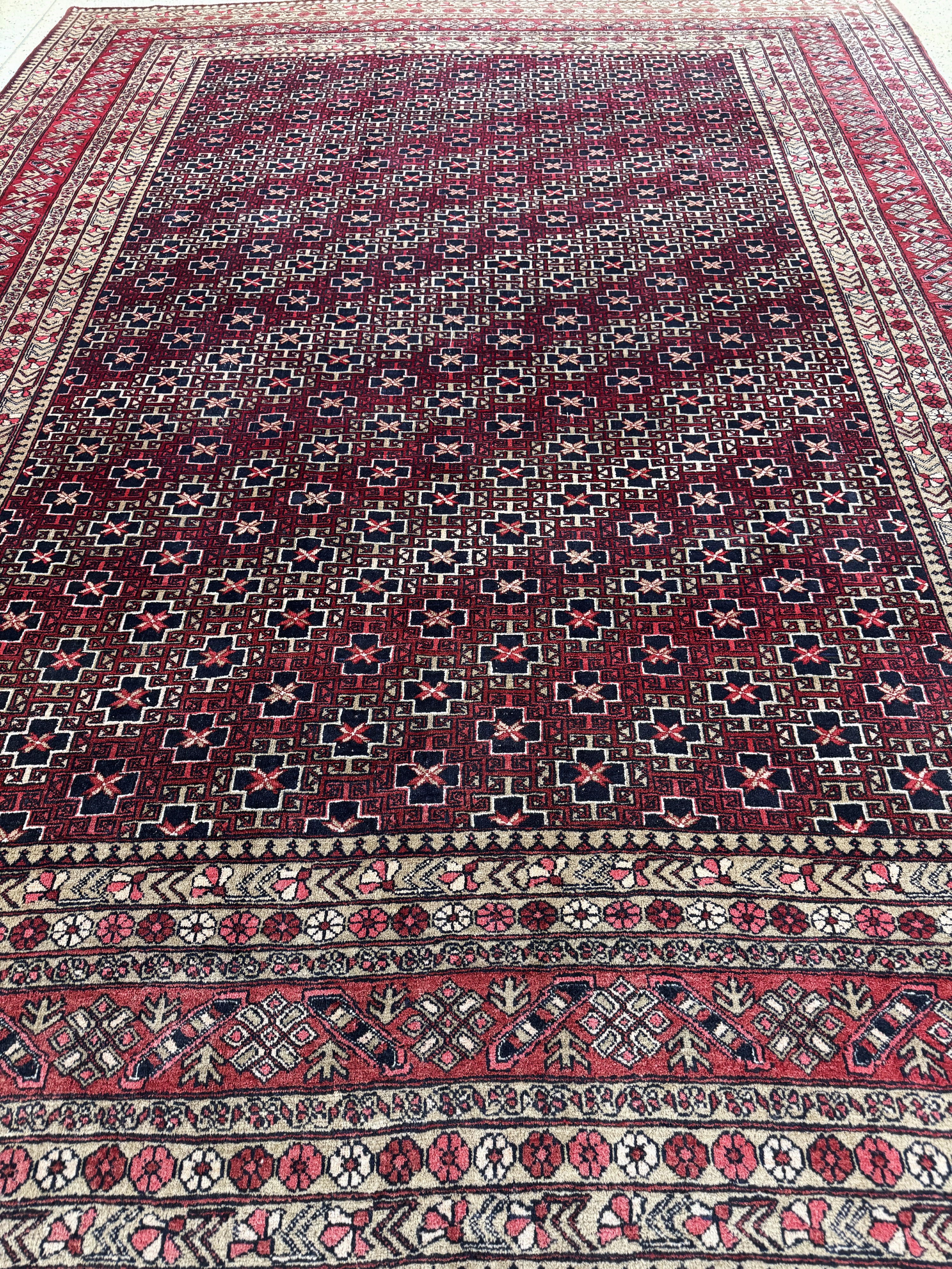 Detail g: Dolatabad, Afghanistan, Mitte 20.Jhd, Wolleauf Wolle, ca. 348 x 250 cm, EHZ: 2