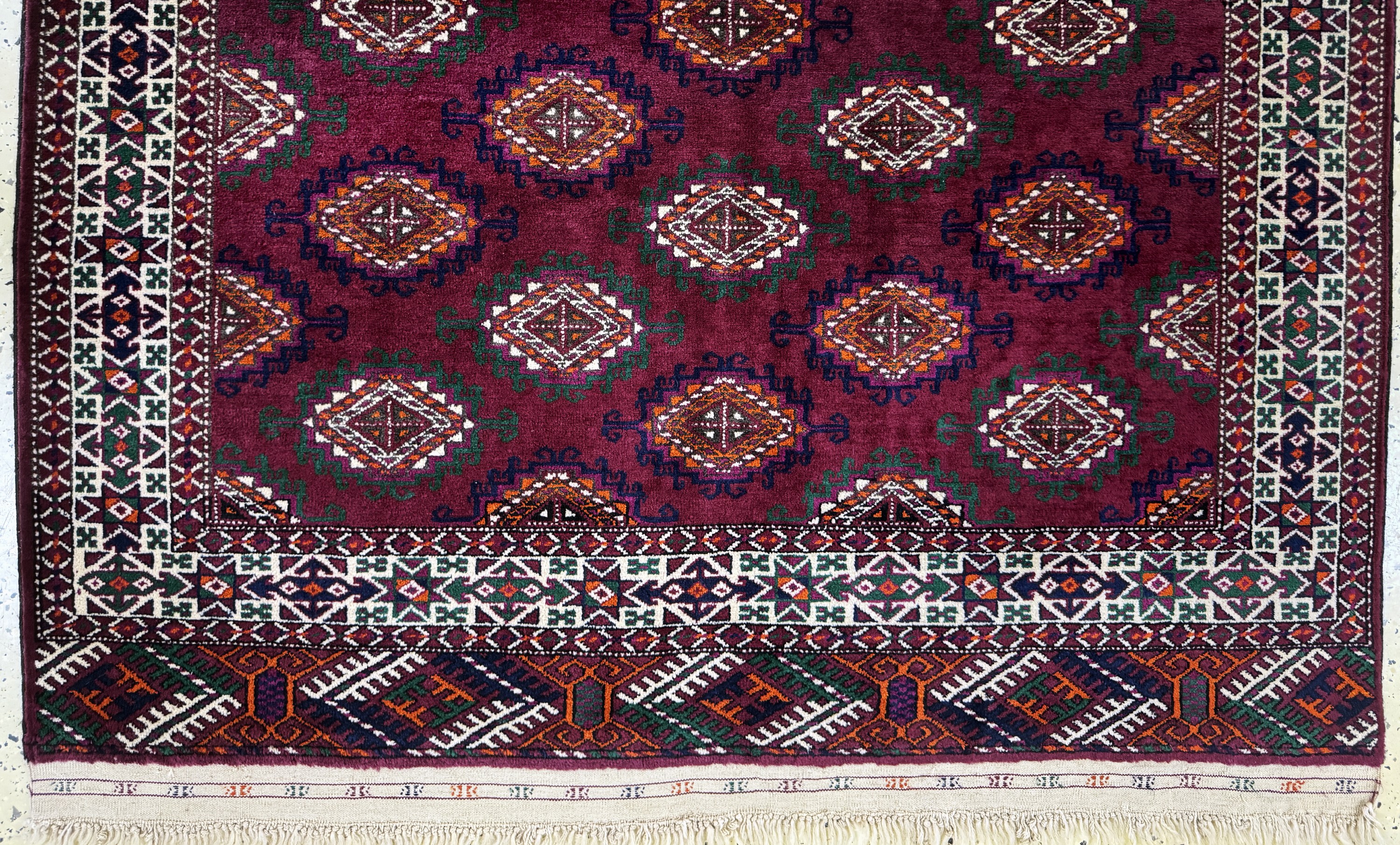 Detail b: Buchara fein, Rußland, Mitte 20.Jhd, Wolle auf Wolle, ca. 193 x 111 cm, EHZ: 2