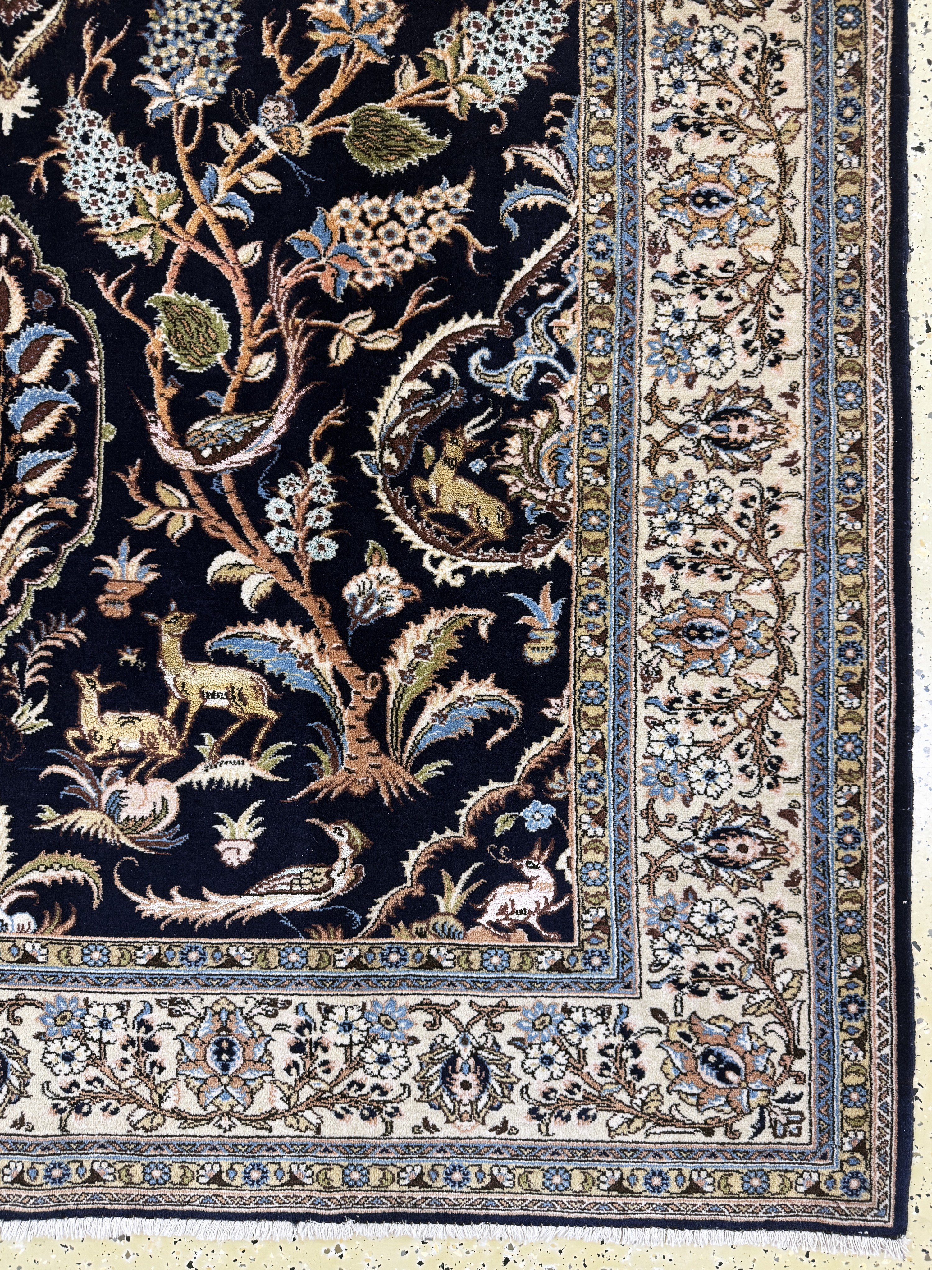 Detail a: Ghom alt, Persien, Mitte 20.Jhd, Wolle mit Seide, ca. 270 x 158 cm, EHZ: 2