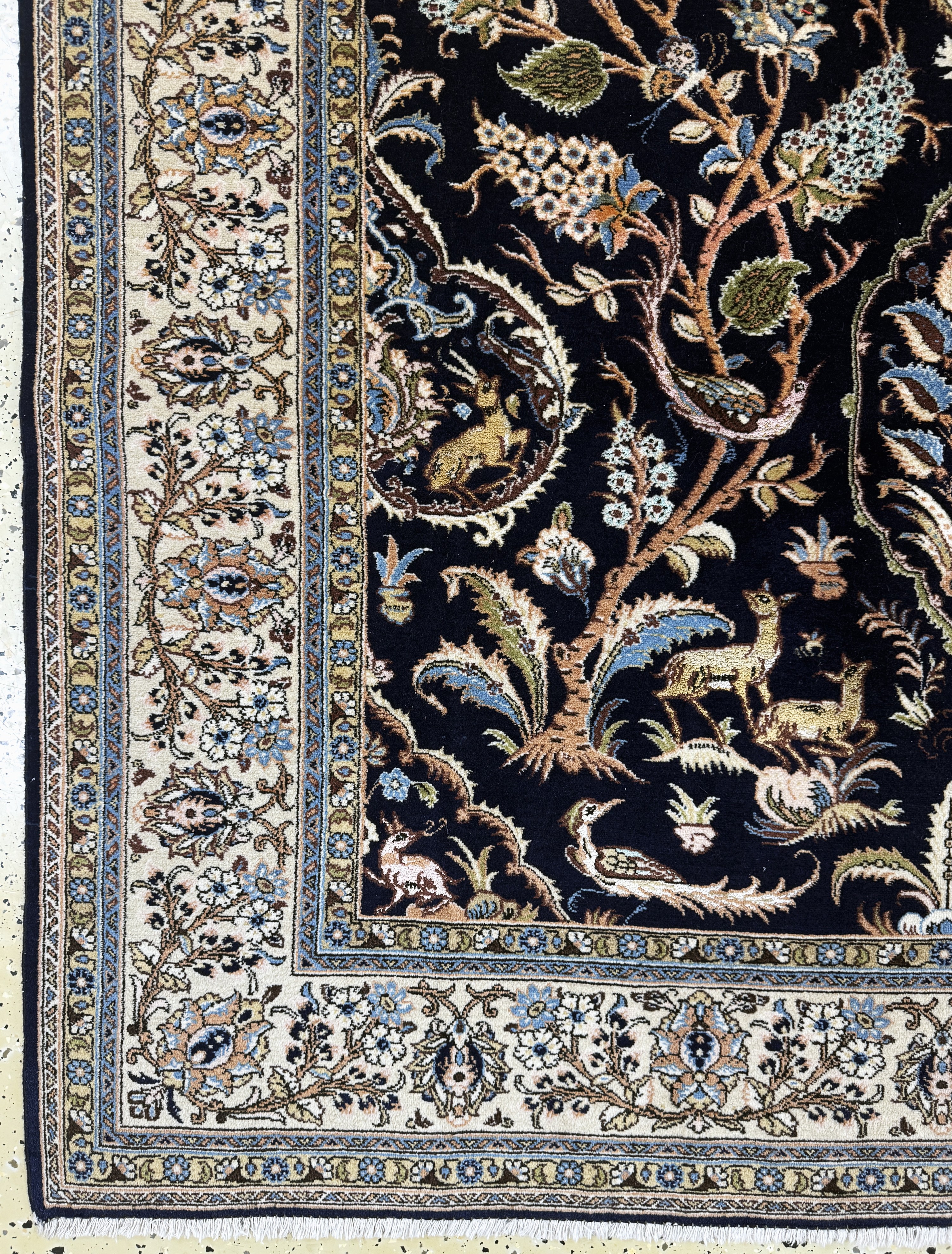Detail b: Ghom alt, Persien, Mitte 20.Jhd, Wolle mit Seide, ca. 270 x 158 cm, EHZ: 2