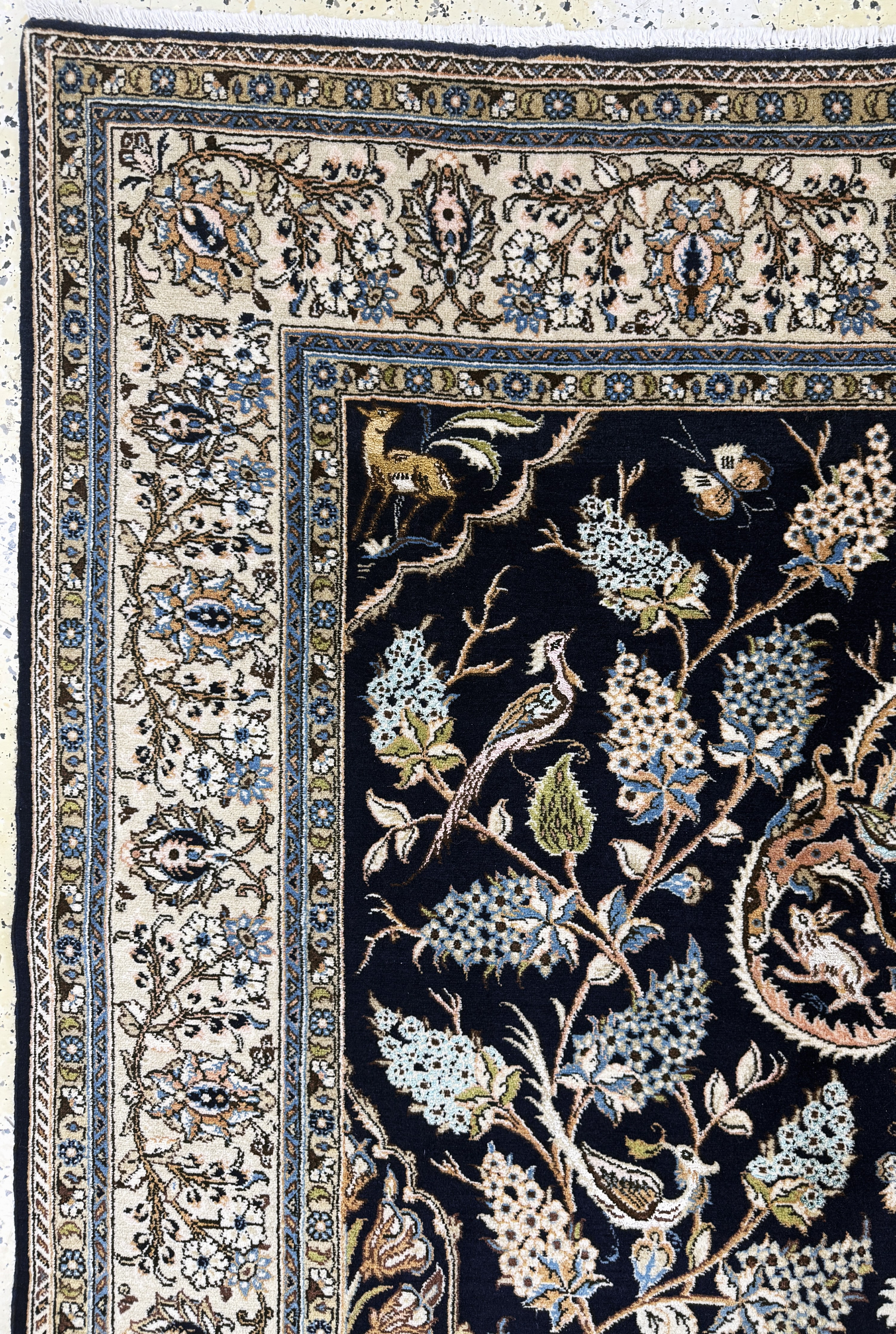 Detail d: Ghom alt, Persien, Mitte 20.Jhd, Wolle mit Seide, ca. 270 x 158 cm, EHZ: 2