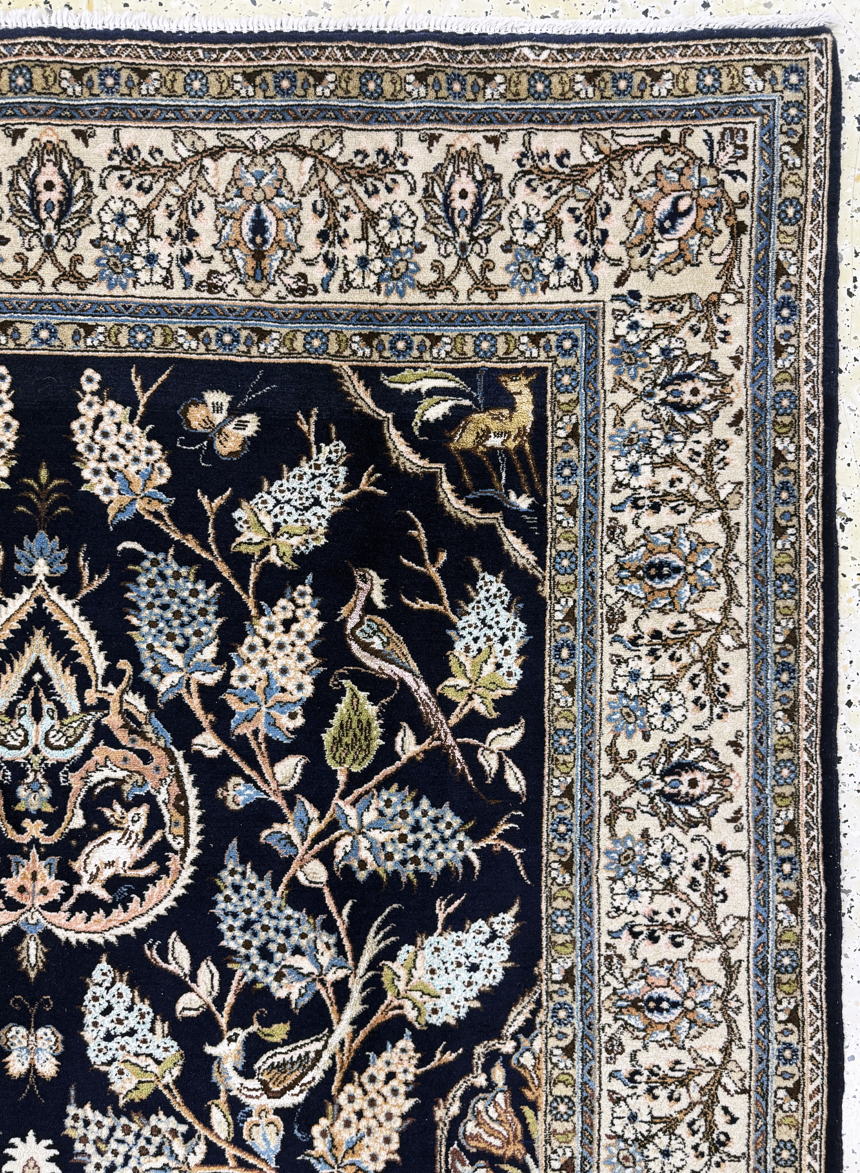 Detail e: Ghom alt, Persien, Mitte 20.Jhd, Wolle mit Seide, ca. 270 x 158 cm, EHZ: 2