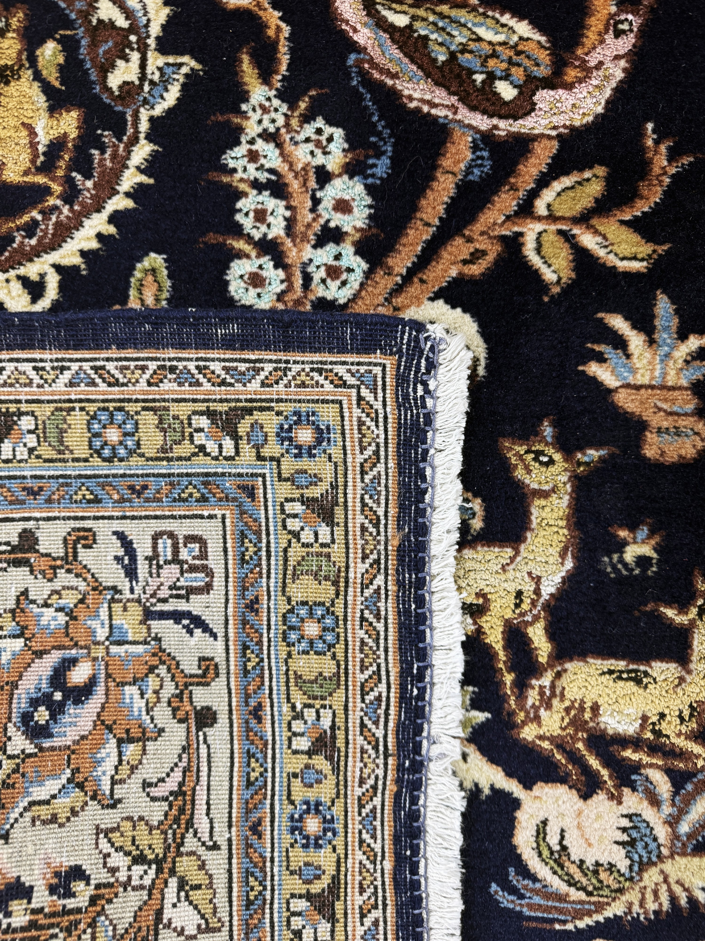 Detail g: Ghom alt, Persien, Mitte 20.Jhd, Wolle mit Seide, ca. 270 x 158 cm, EHZ: 2
