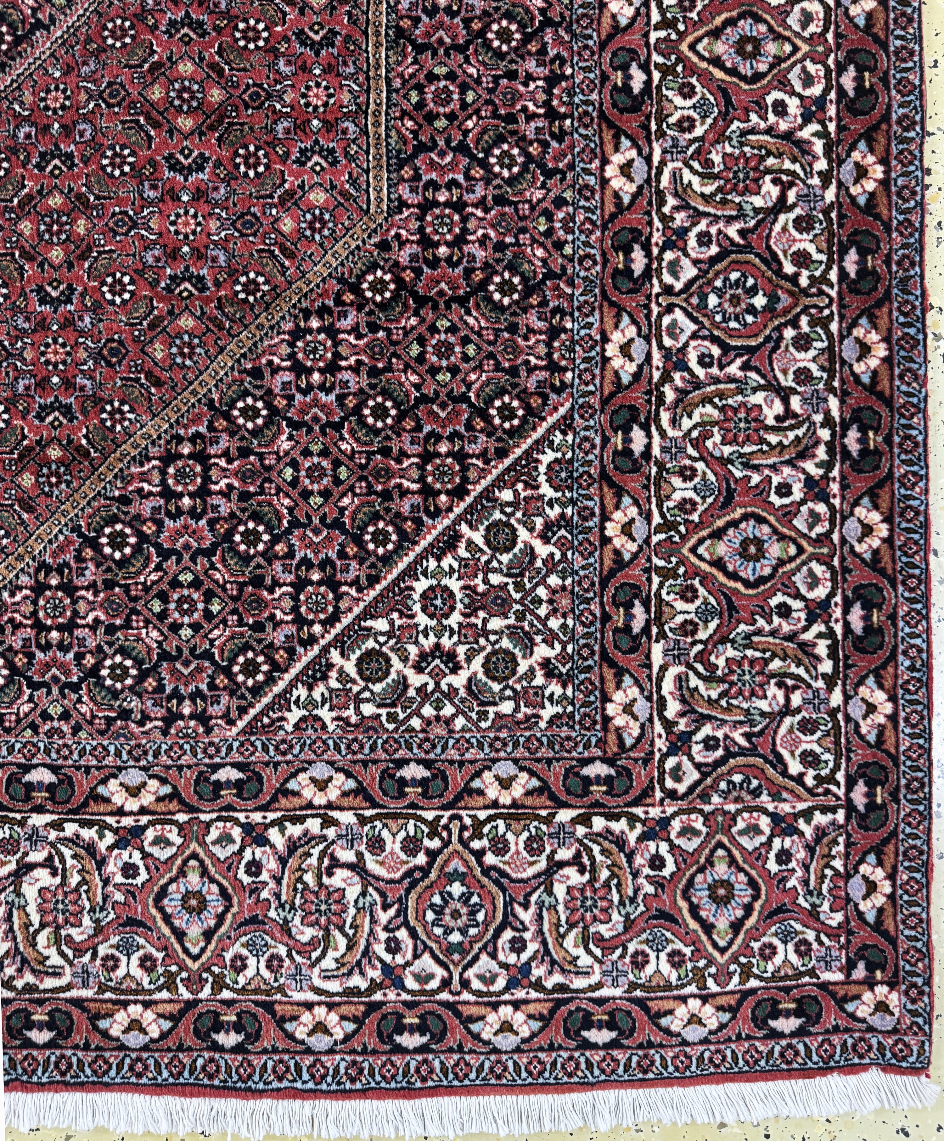 Detail a: Bidjar fein, Persien, Ende 20.Jhd, Korkwolle auf Baumwolle, ca. 200 x 200 cm, EHZ: 2
