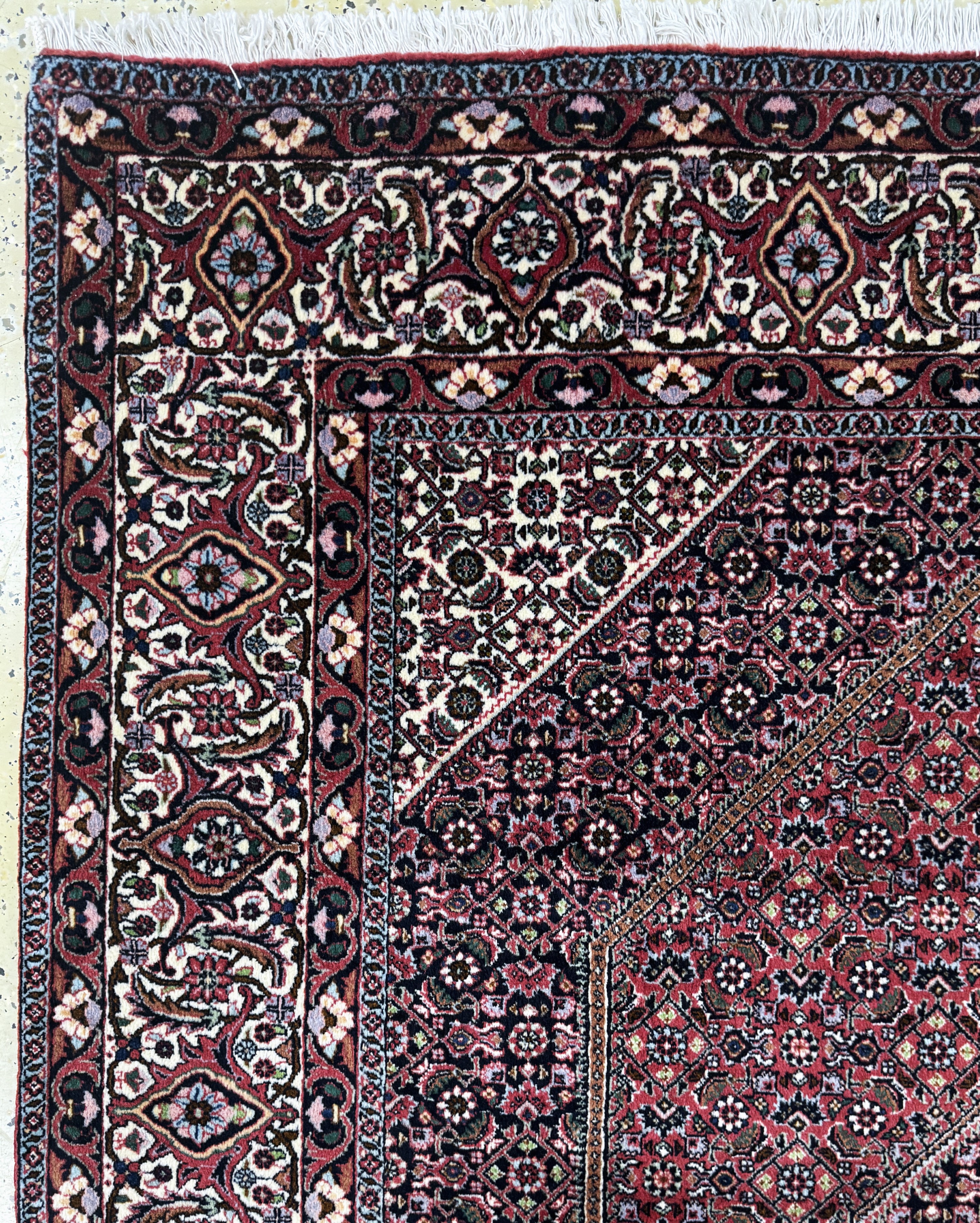Detail d: Bidjar fein, Persien, Ende 20.Jhd, Korkwolle auf Baumwolle, ca. 200 x 200 cm, EHZ: 2