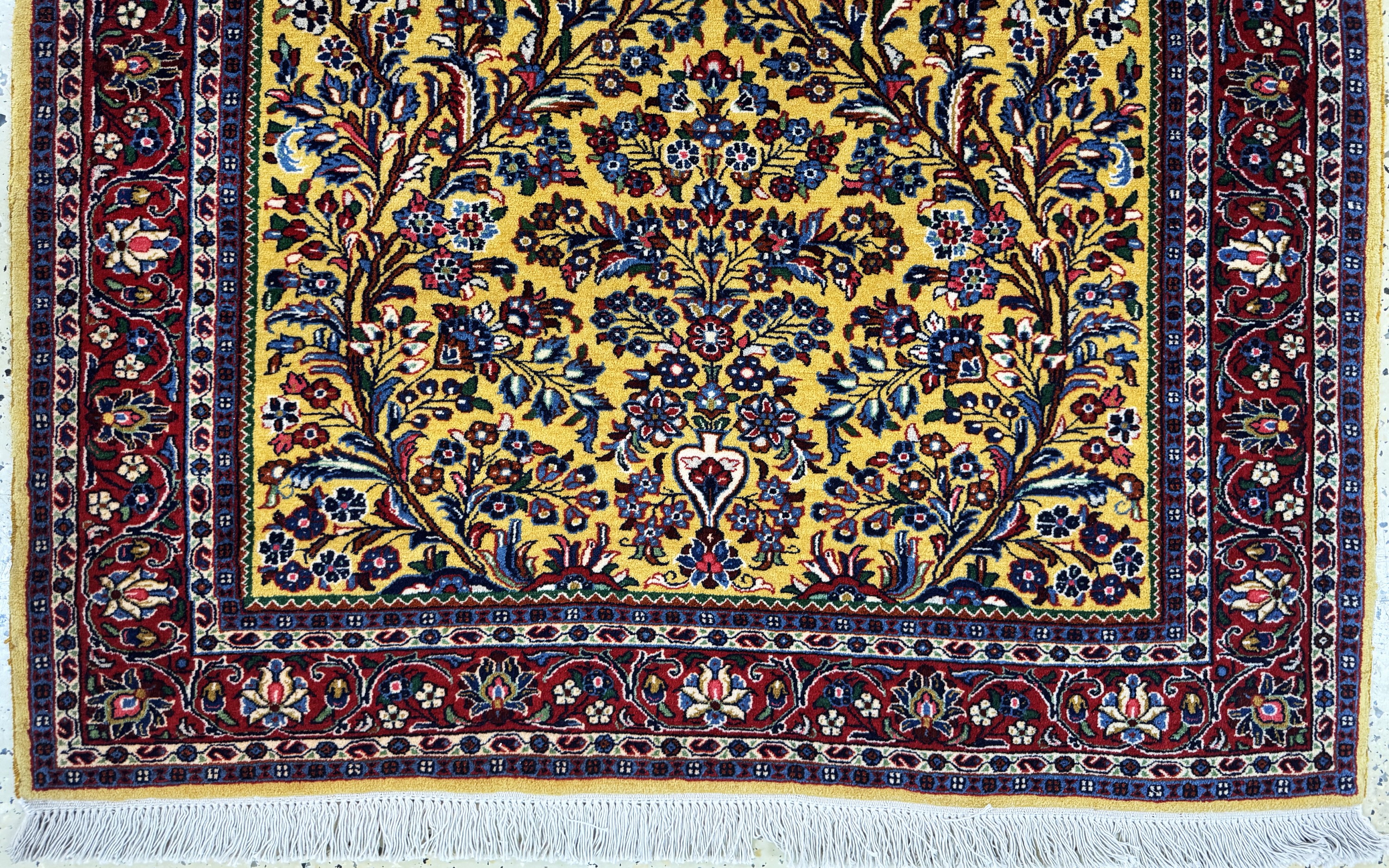 Detail b: Sarogh Ghiasabad fein, Persien, Mitte 20.Jhd, Wolle auf Baumwolle, ca. 152 x 110 cm,EHZ: 2