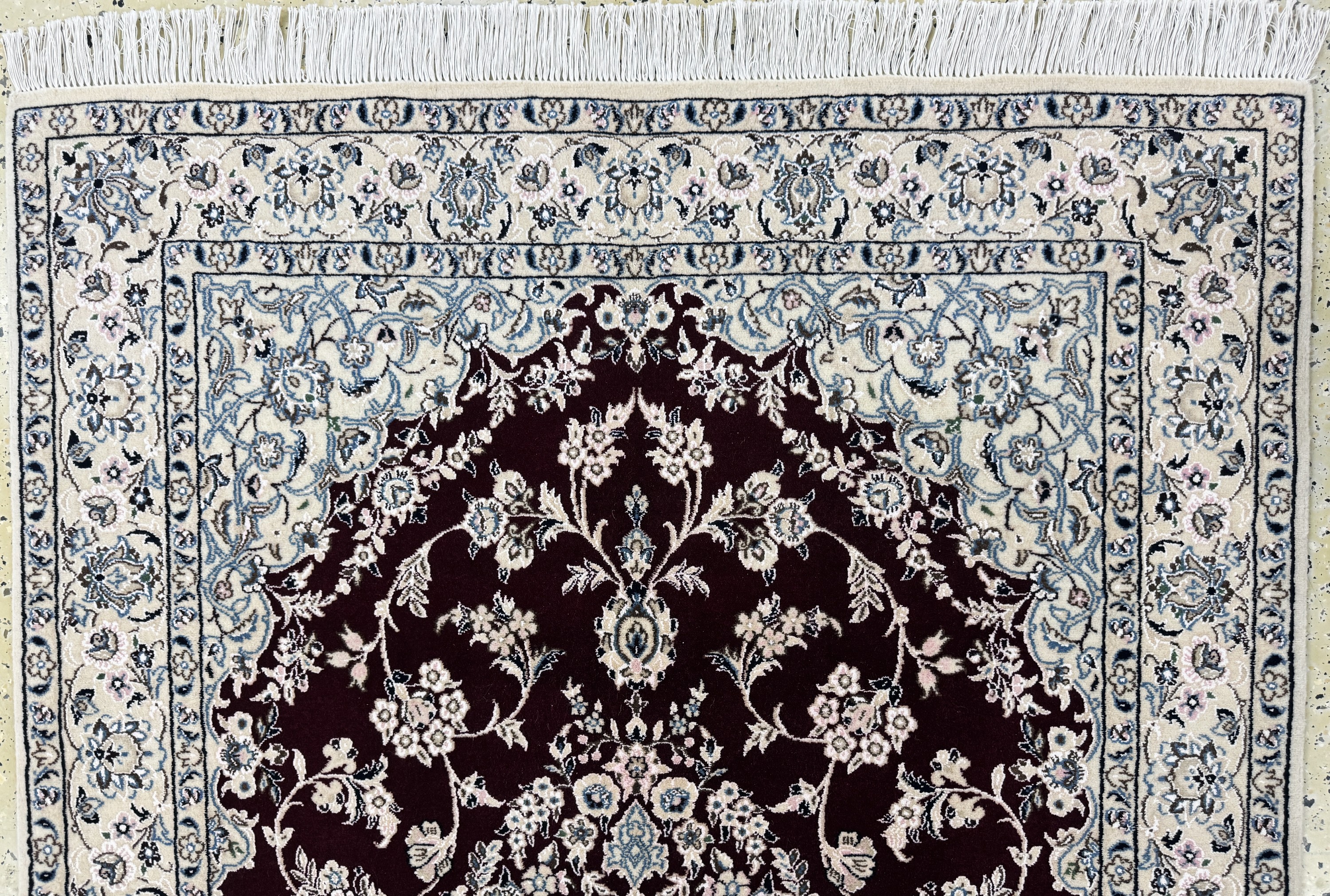 Detail a: Nain fein, Persien, Ende 20.Jhd, Korkwolle, ca. 212 x 132 cm, EHZ: 1-2