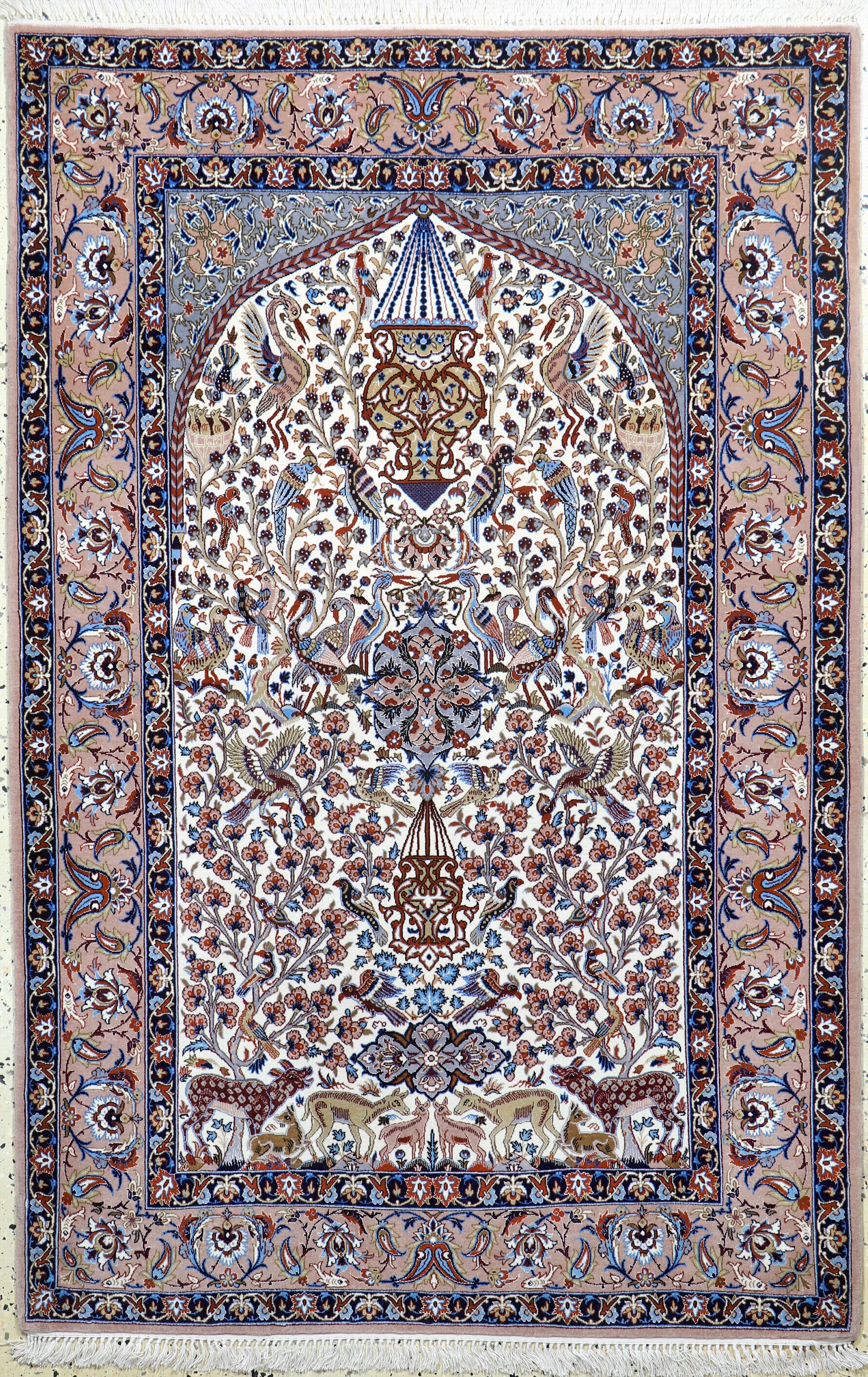 Image 27049186 - Esfahan fein, Persien, Neuwertig, Korkwollemit und auf Seide, ca. 175 x 115 cm, ca. 1,0 ...