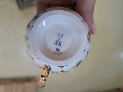 27049103d - Tete-a-tete, Meissen, 2.H.20.Jh., 1. Wahl, B-Form, kobaltblau, Matt- und ...