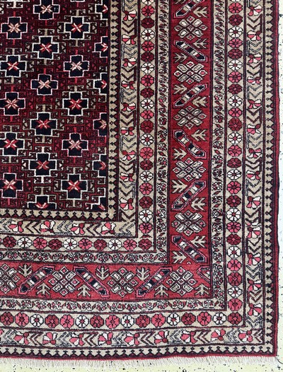 27049131a - Dolatabad, Afghanistan, Mitte 20.Jhd, Wolleauf Wolle, ca. 348 x 250 cm, EHZ: 2 ...