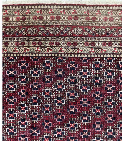 27049131e - Dolatabad, Afghanistan, Mitte 20.Jhd, Wolleauf Wolle, ca. 348 x 250 cm, EHZ: 2 ...