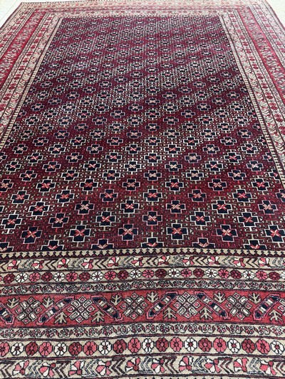 27049131g - Dolatabad, Afghanistan, Mitte 20.Jhd, Wolleauf Wolle, ca. 348 x 250 cm, EHZ: 2 ...