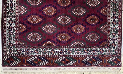 27049132b - Buchara fein, Rußland, Mitte 20.Jhd, Wolle auf Wolle, ca. 193 x 111 cm, EHZ: 2 ...