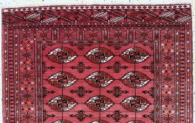 27049133a - Torkmen fein, Persien, mitte 20.Jhd, Wolle auf Seide, ca. 180 x 120 cm, EHZ: 2(kleine ...