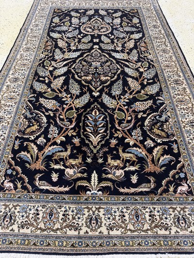 27049137f - Ghom alt, Persien, Mitte 20.Jhd, Wolle mit Seide, ca. 270 x 158 cm, EHZ: 2 ...