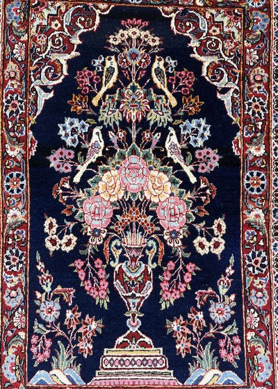 27049154d - 2 Lots Keschan & Kerman, Persien, Mitte 20.Jhd, Wolle auf Baumwolle, ca. 85 x 70 cm & ...