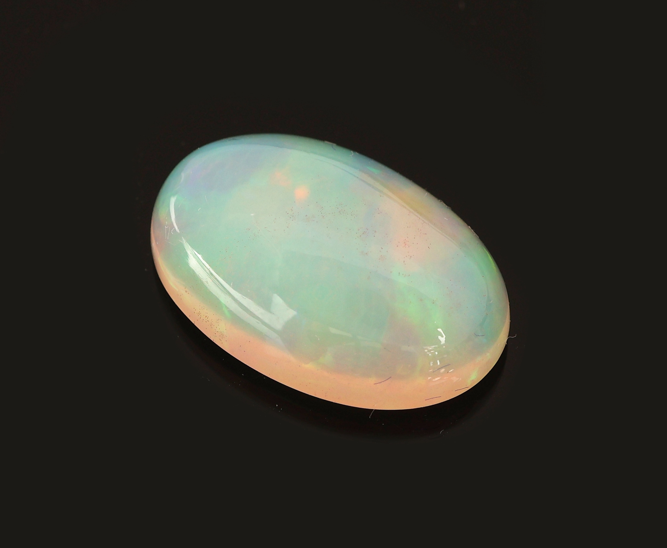 Image 27049209 - Loser weißer Opal, ca. 7.74 ct, ovaler Cabochon, Farbspiel in Blau, Grün und Rot, ...