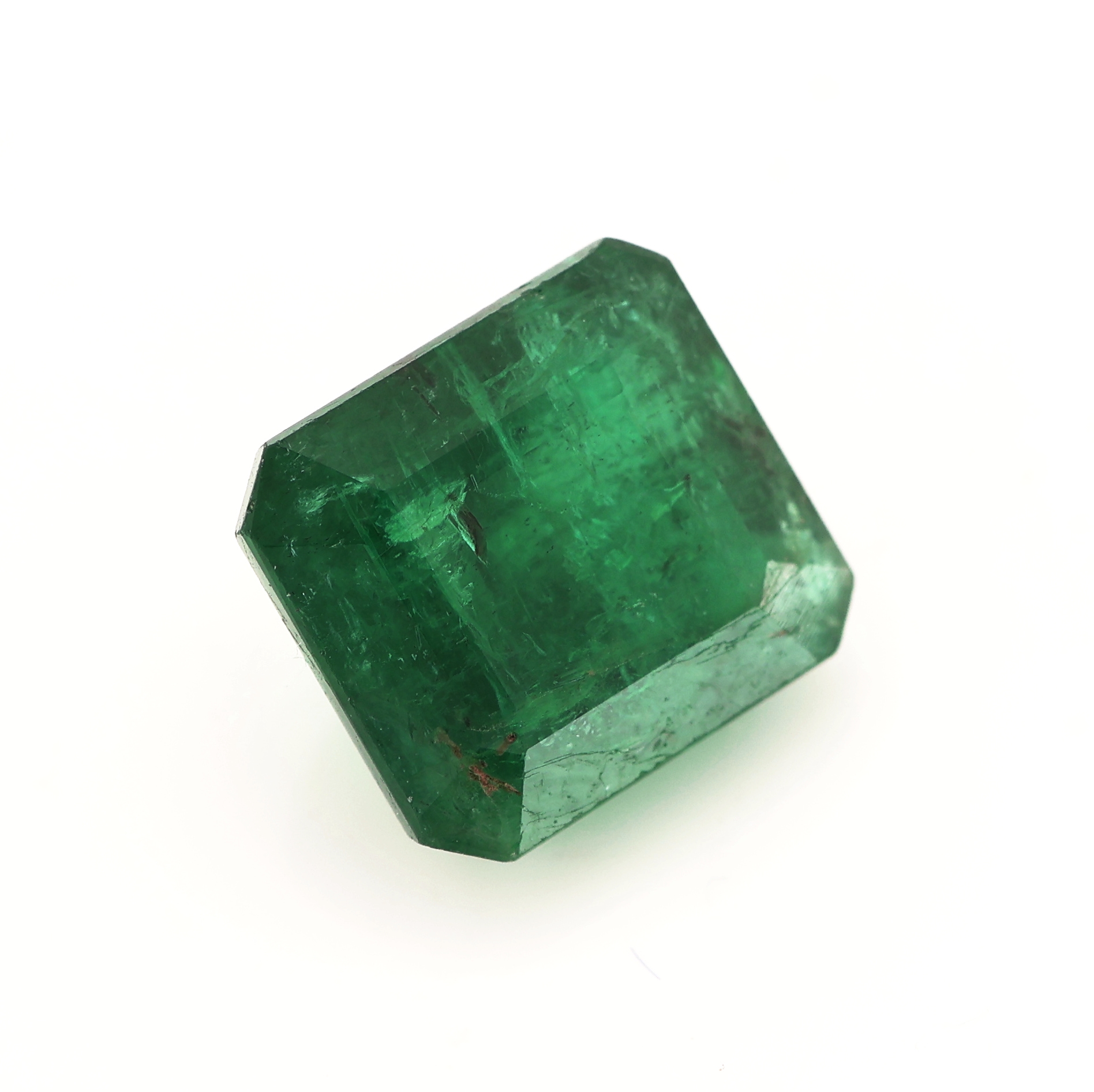 Detail a: Loser Smaragd, ca. 4.61 ct, Emerald Cut, ca. 10.02 x 9.11 x 6.54 mm