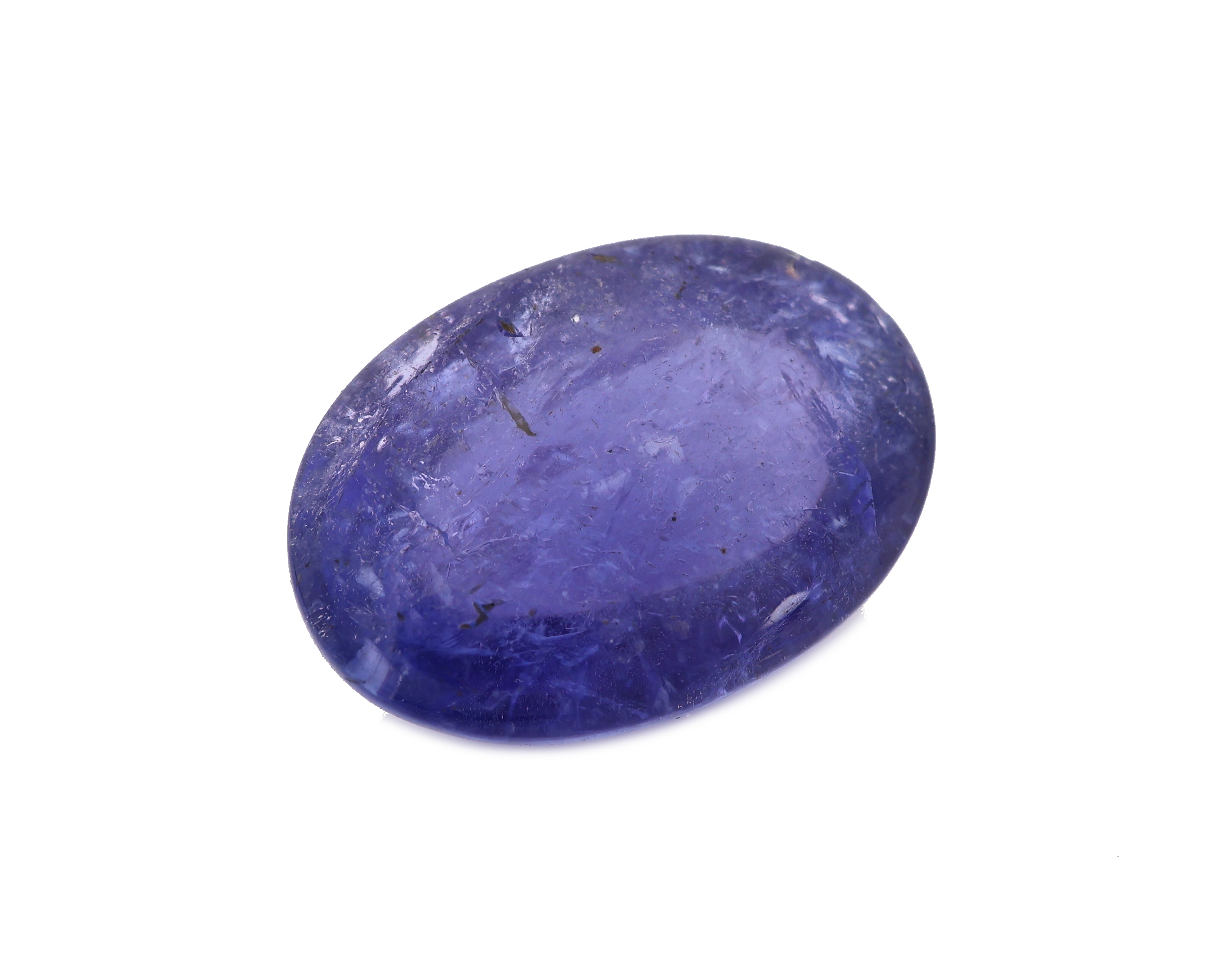 Detail a: Loser Tansanit, ca. 10.18 ct, ovaler Cabochon,ca. 15.19 x 10.70 x 7.20 mm