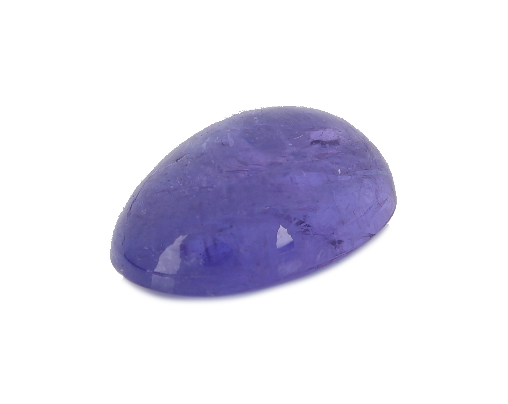 Detail a: Loser Tansanit, ca. 6.67 ct, ovaler Cabochon, ca. 13.60 x 9.70 x 5.96 mm