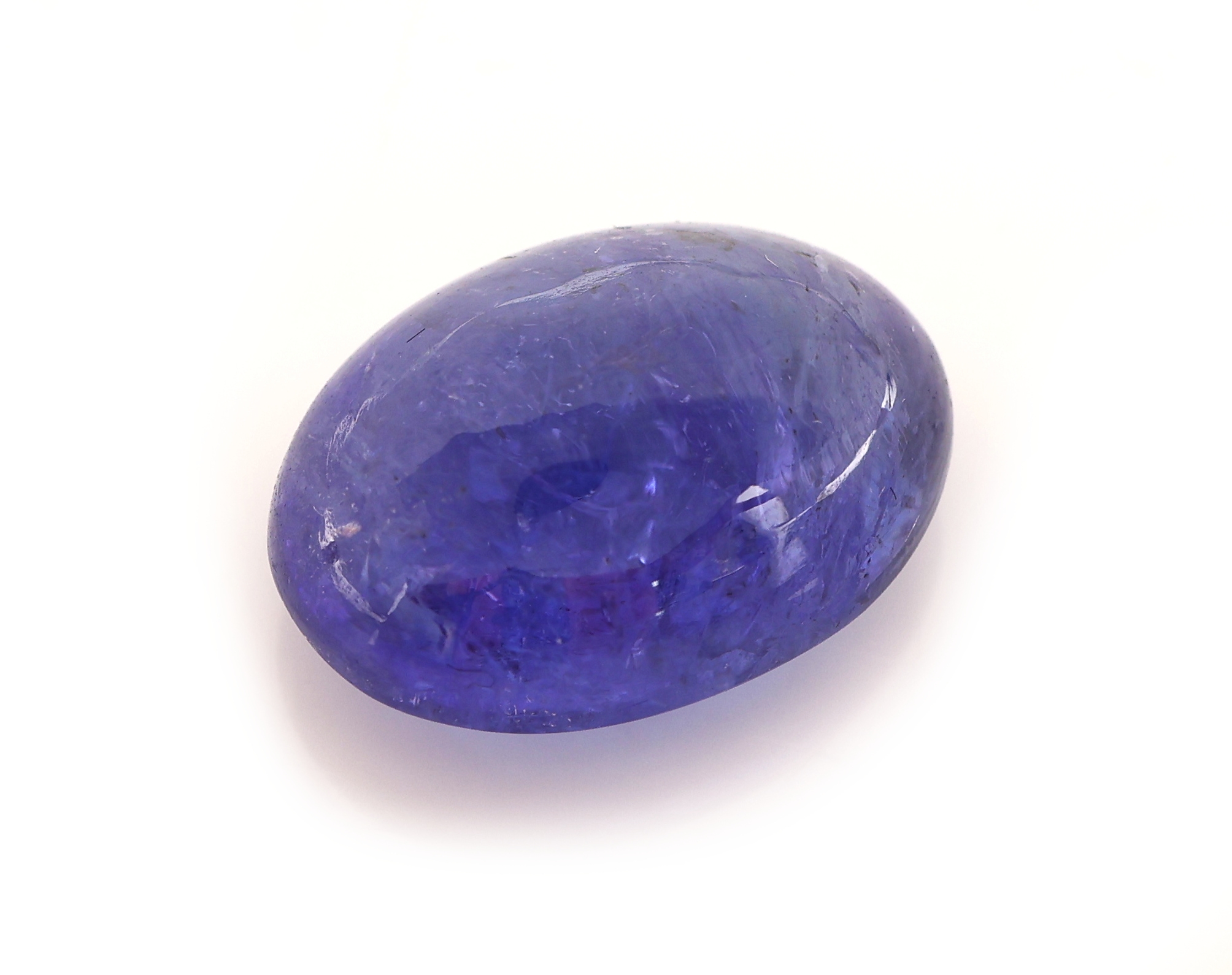 Image 27049243 - Loose tanzanite , approx. 8.16 ct, oval cabochon, approx. 13.79 x 10.04 x 7.12 mm ...