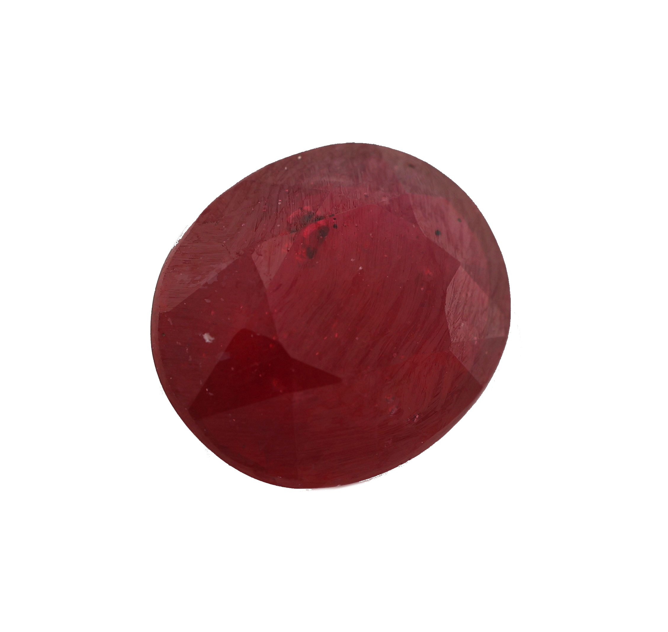 Detail a: Loser Rubin, 4.01 ct, ovalfacett., ca. 10.51 x8.86 x 4.52 mm, wohl beh.