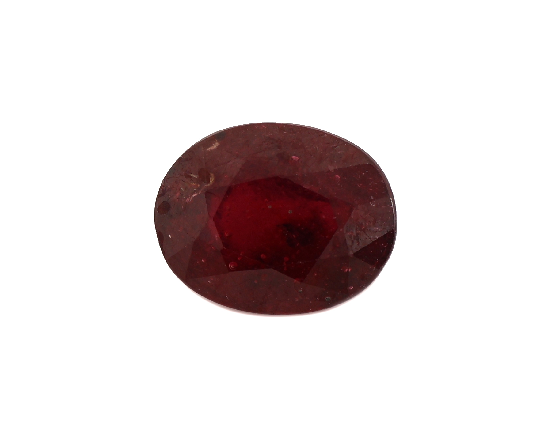 Loser Rubin, 2.88 ct, ovalfacett., ca. 8.89 x 7.07 x 4.89 mm, wohl beh.